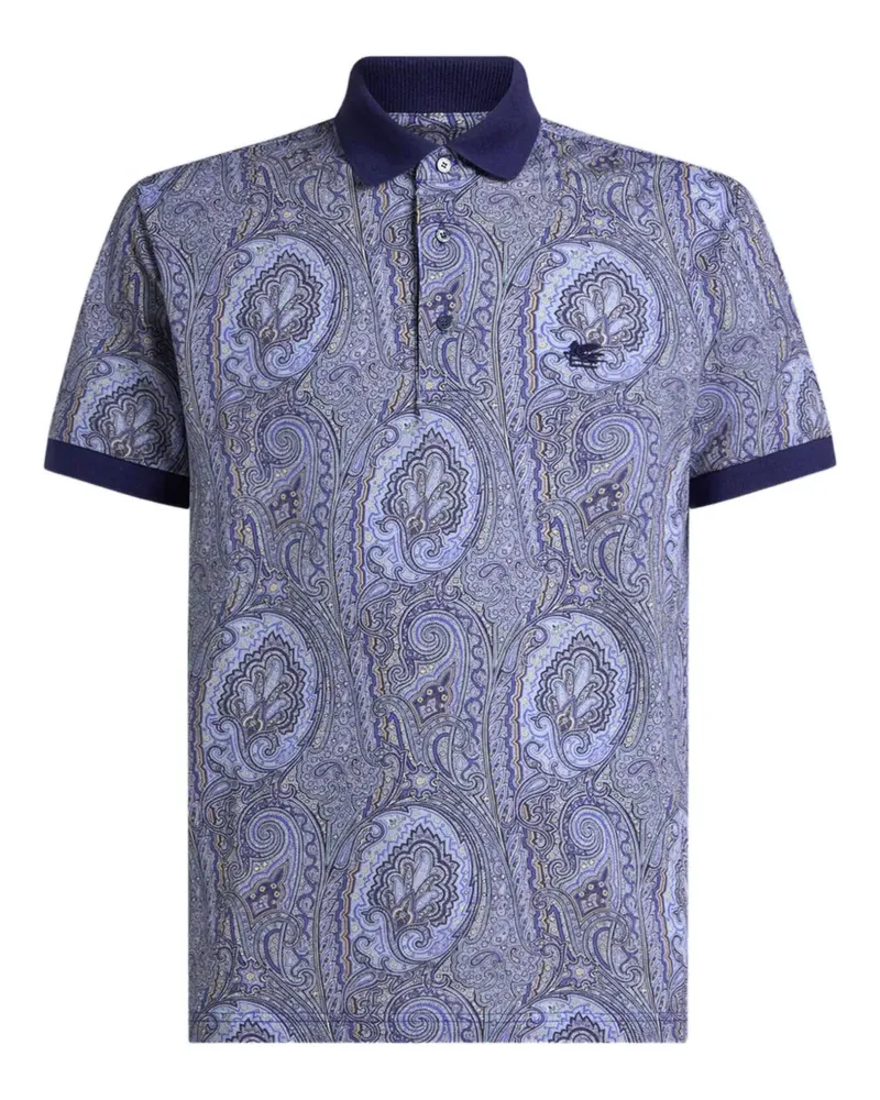 Etro Poloshirt aus Piqué - Blau Blau