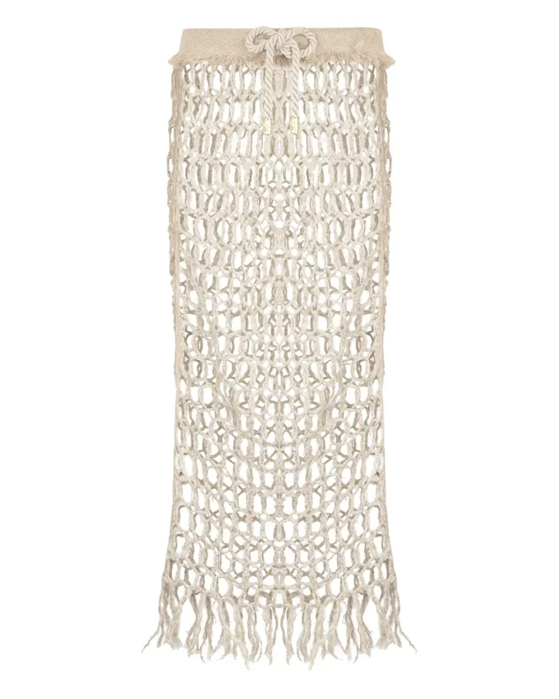 Roberto Cavalli Gehäkelter Rock - Nude Nude