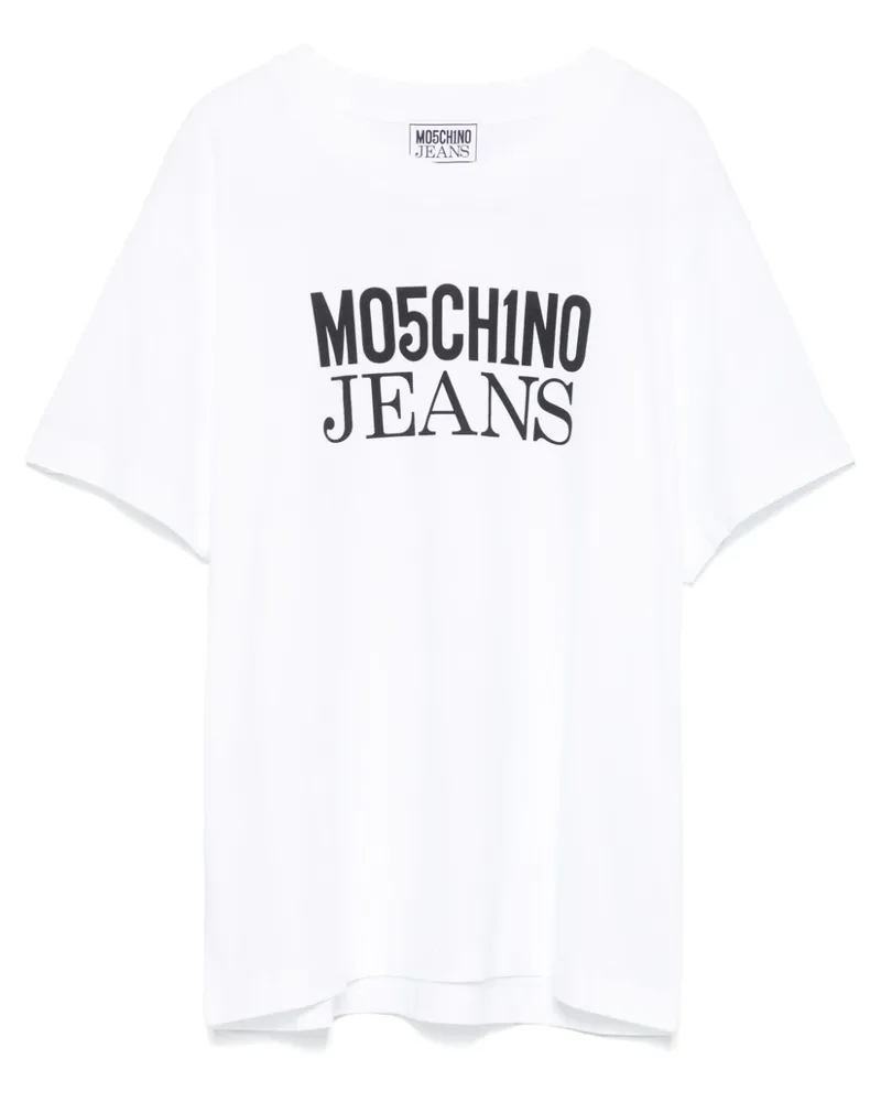 Moschino T-Shirt mit Logo-Print - Weiß Weiß