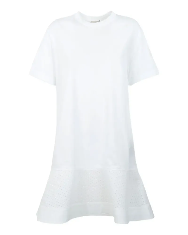 Moncler mini broderie-anglaise ruffled dress - Weiß Weiß