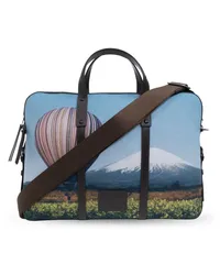 Paul Smith Aktentasche mit grafischem Print Blau