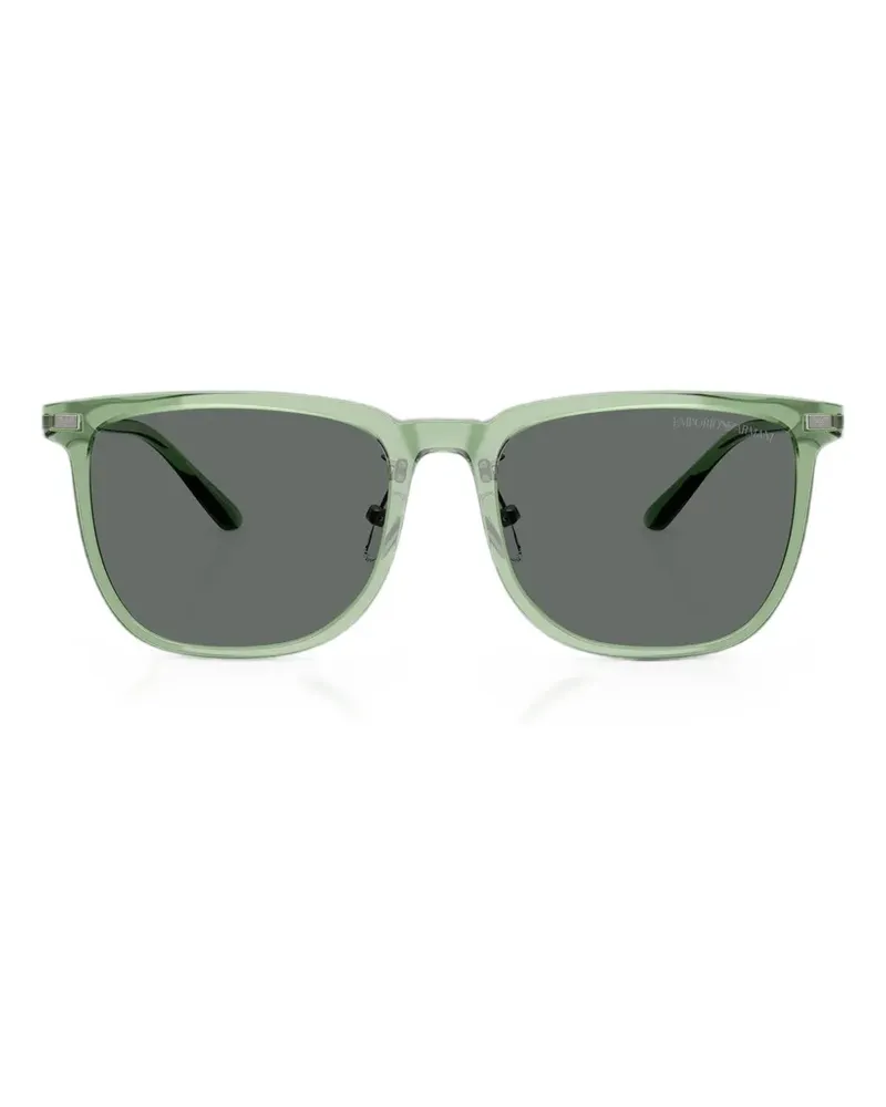 Emporio Armani Sonnenbrille mit eckigem Gestell - Grün Grün