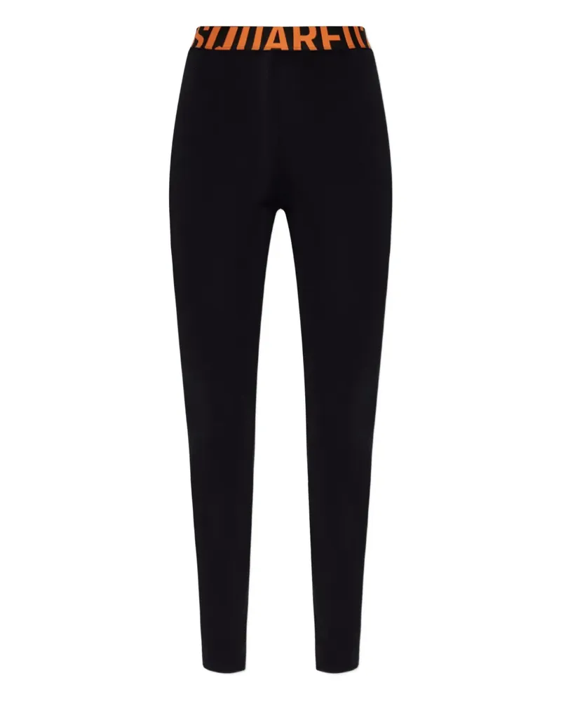 Dsquared2 Leggings mit Logo-Bund - Schwarz Schwarz