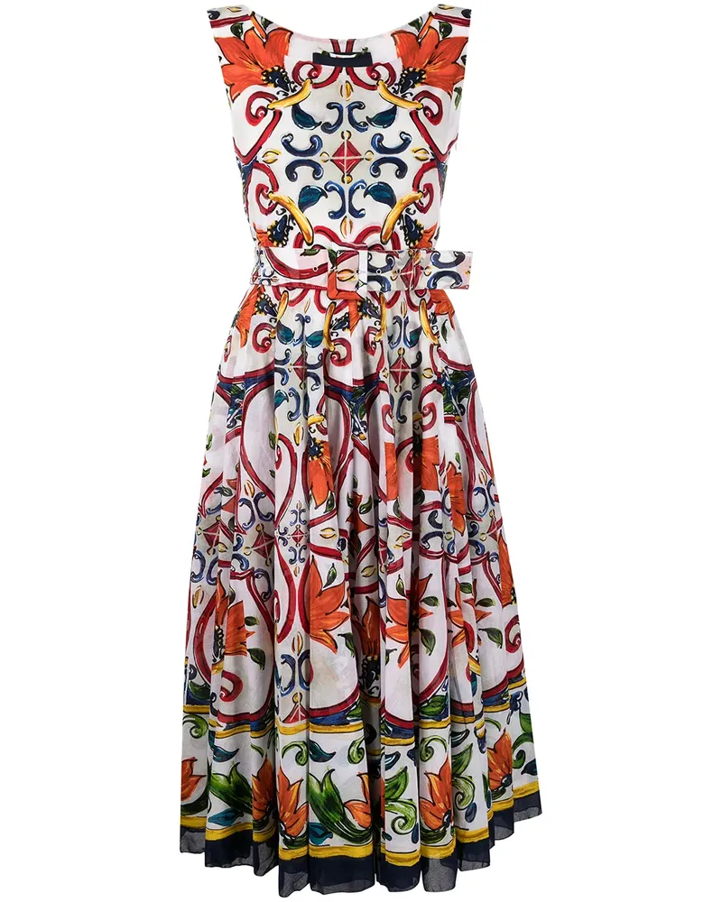Samantha Sung Midikleid mit Print - Mehrfarbig Mehrfarbig