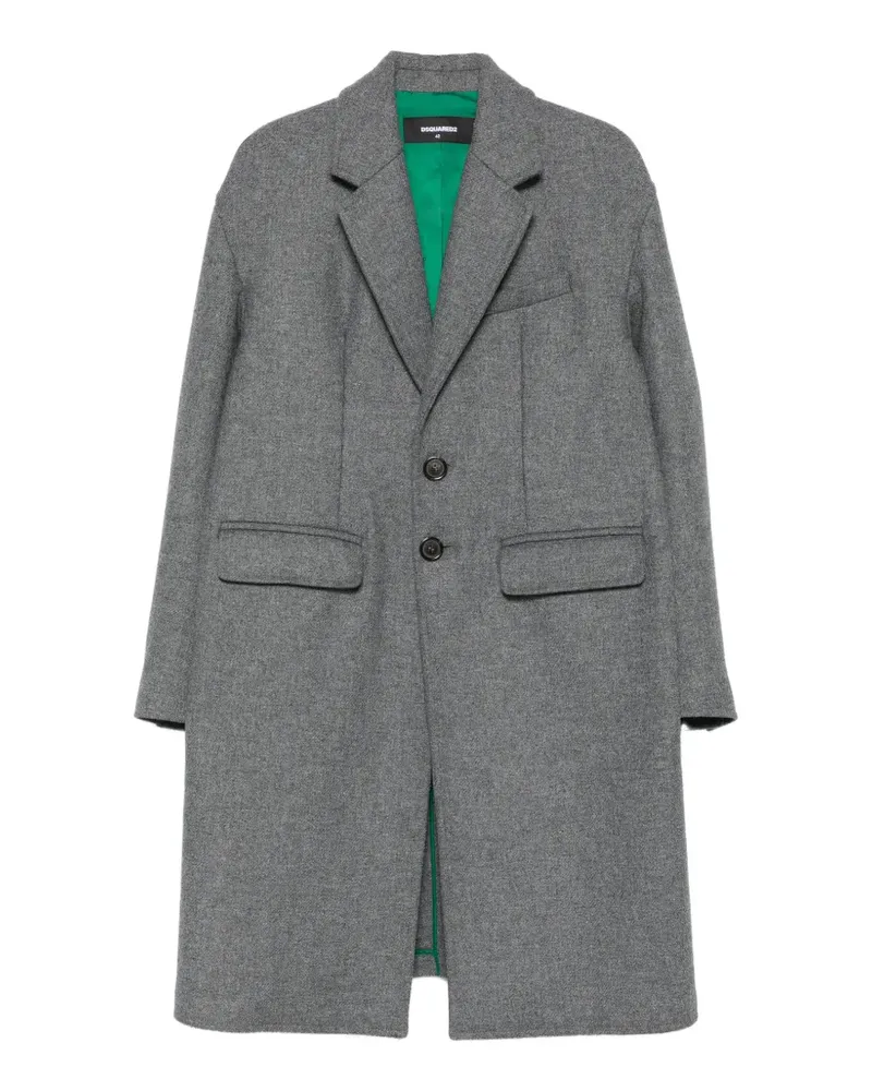 Dsquared2 single-breasted notched-lapel coat - Grau Grau