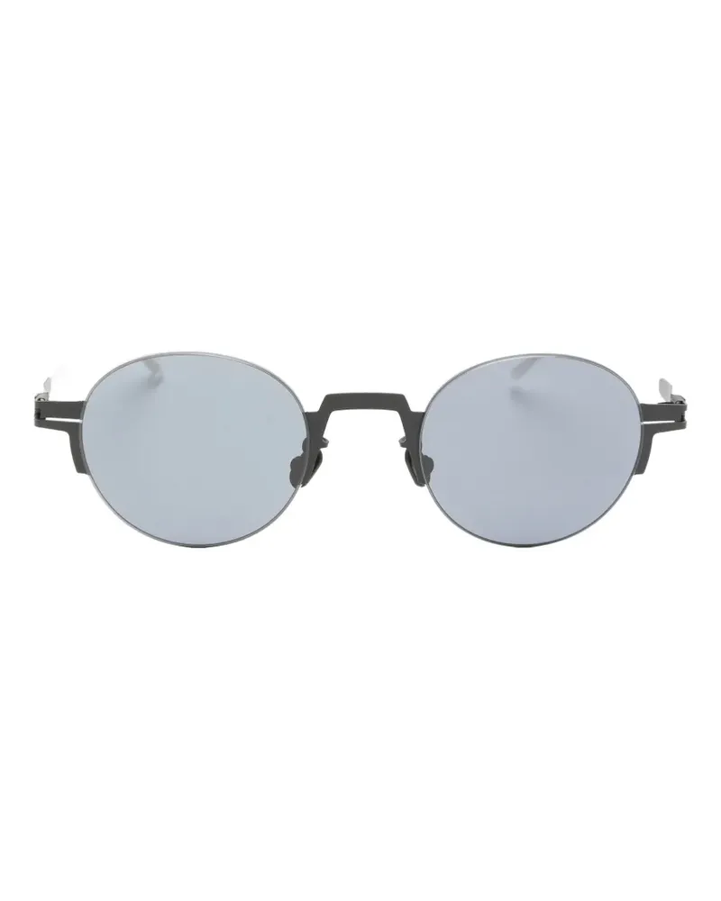 Mykita Sonnenbrille mit rundem Gestell - Schwarz Schwarz