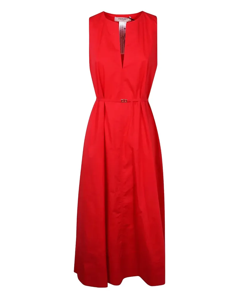 Twin-Set Midikleid mit Gürtel - Rot Rot