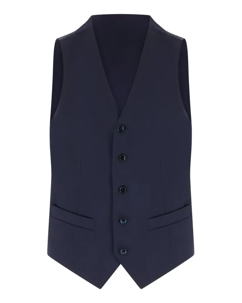 Corneliani single-breasted V-neck waistcoat - Blau Blau