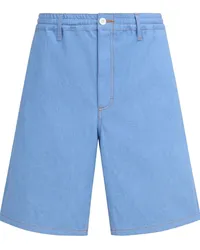 Marni Shorts mit Logo-Stickerei Blau