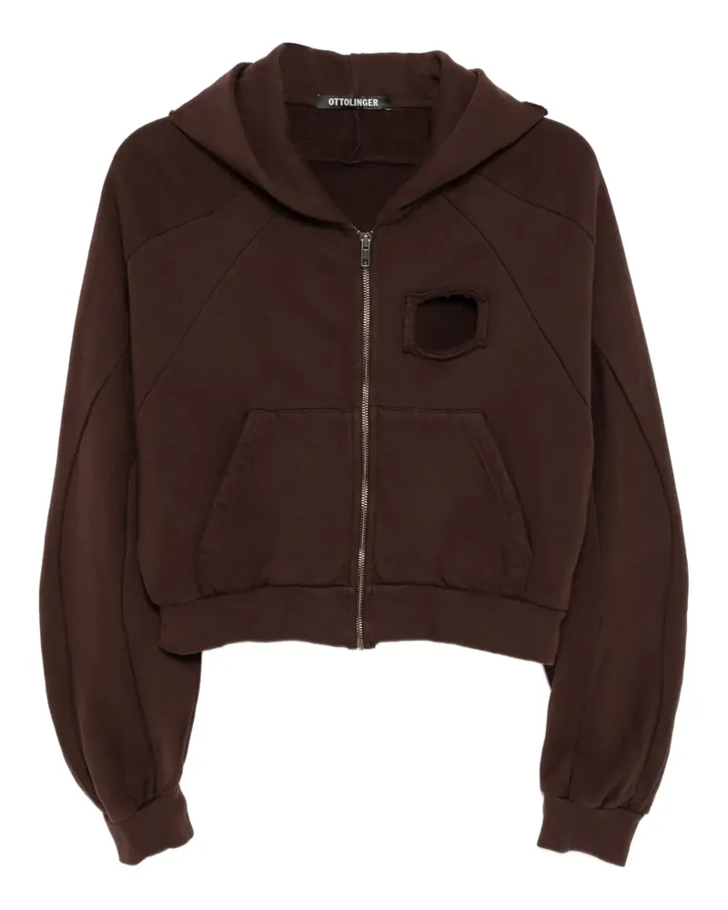OTTOLINGER Hoodie im Distressed-Look - Braun Braun