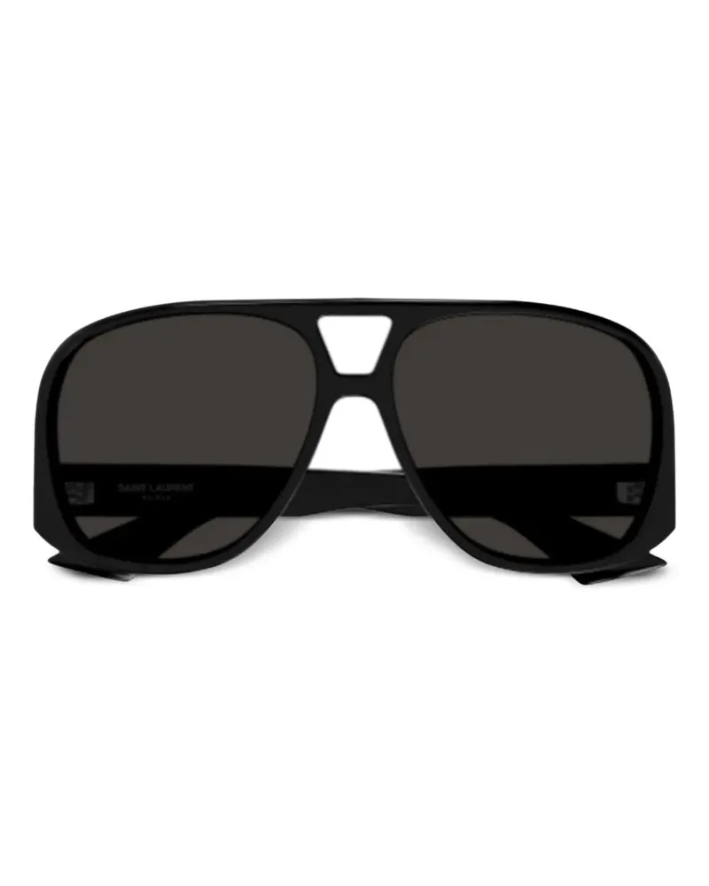 Saint Laurent Sonnenbrille mit Oversized-Gestell - Schwarz Schwarz