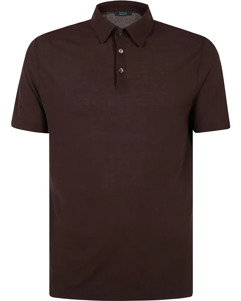 Zanone Poloshirt mit kurzen Ärmeln - Braun Braun