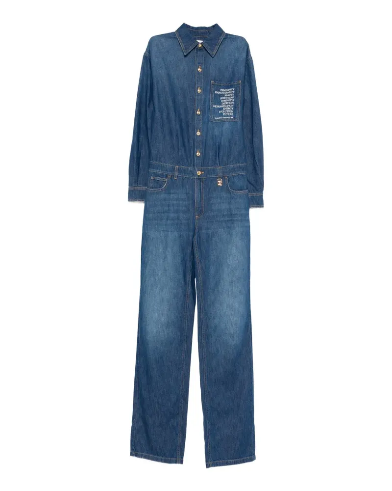 Elisabetta Franchi button-up jumpsuit - Blau Blau