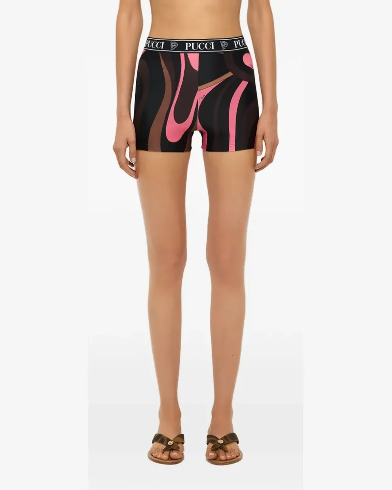Emilio Pucci Radlerhose mit Marmo-Print - Schwarz Schwarz