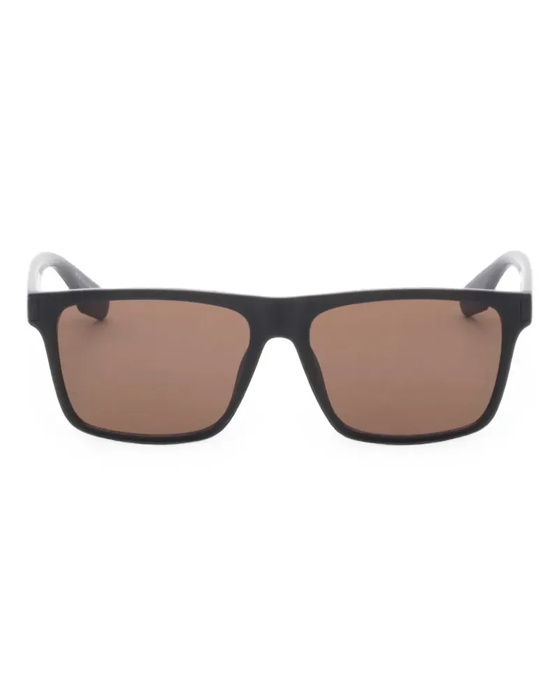 Calvin Klein Matte Sonnenbrille mit eckigem Gestell - Schwarz Schwarz