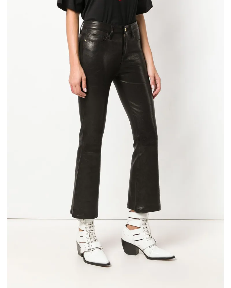 Frame Denim Ausgestellte Hose - Schwarz Schwarz