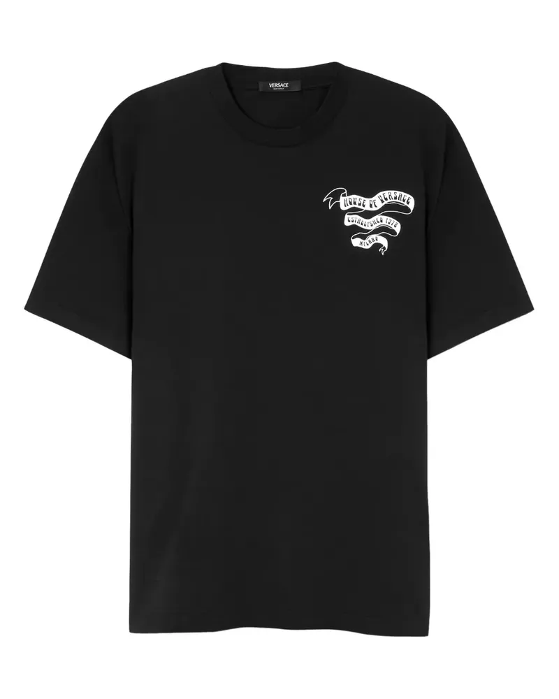 Versace T-Shirt mit grafischem Print - Schwarz Schwarz