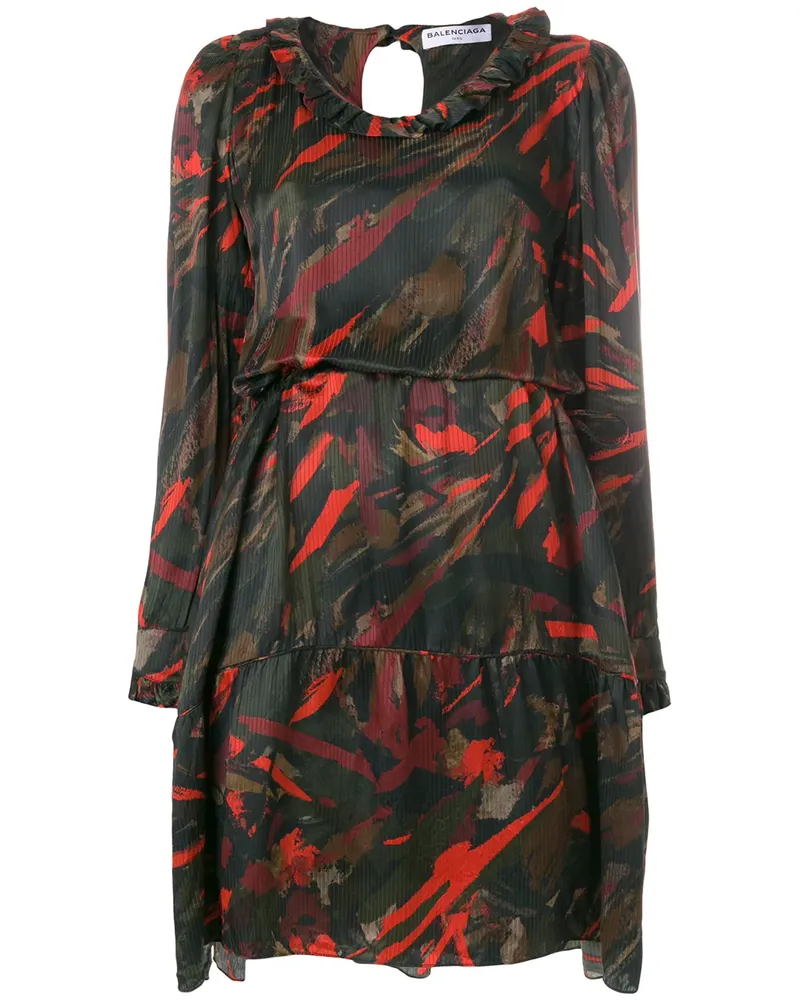 Balenciaga Hybrid' Kleid mit V-Ausschnitt - Mehrfarbig Mehrfarbig