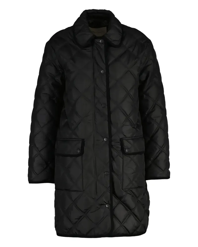 Gant Gesteppter Mantel mit Cordbesatz - Schwarz Schwarz