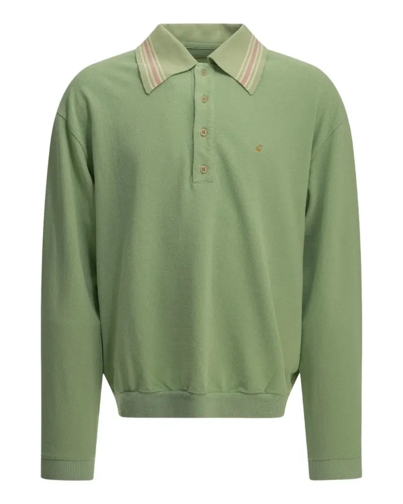 KAPITAL Langärmeliges Poloshirt - Grün Grün
