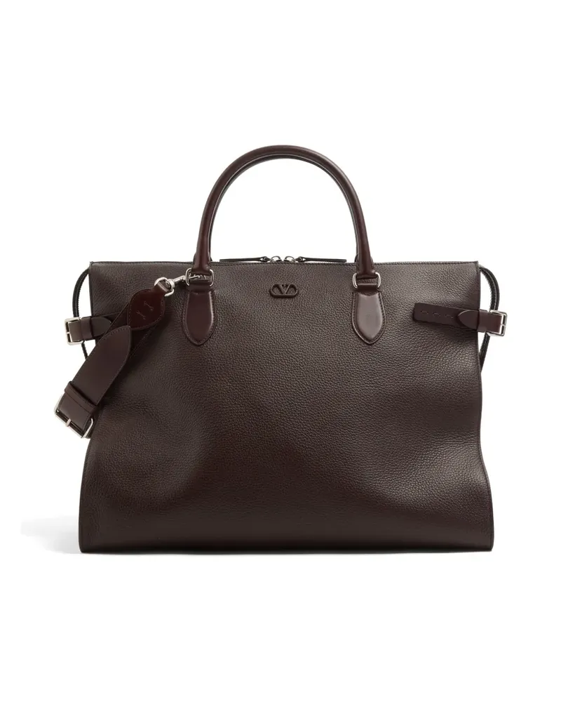 Valentino Garavani Antibes Reisetasche aus genarbtem Leder - Braun Braun