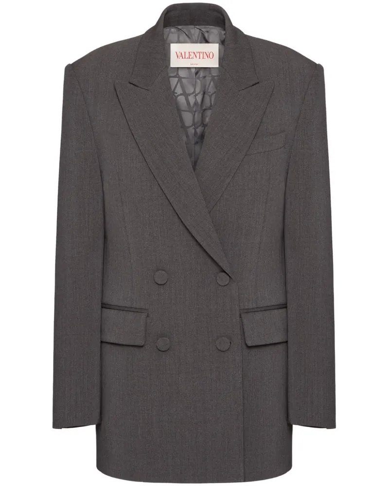 Valentino Garavani Mantel mit Klappentasche - Grau Grau