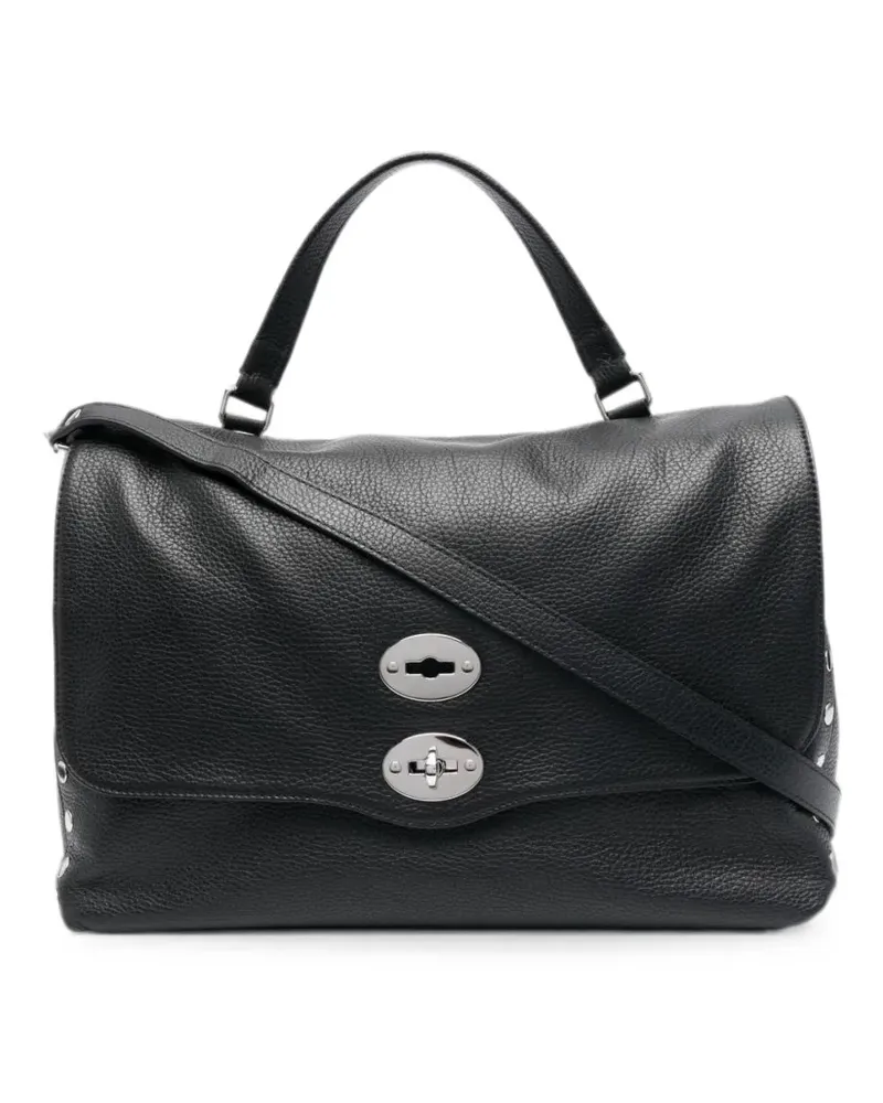 Zanellato Postina stud-embellished leather shoulder bag - Schwarz Schwarz