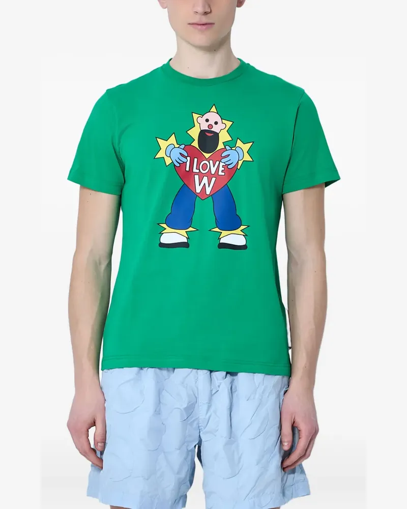 Walter van Beirendonck I Love W T-Shirt - Grün Grün