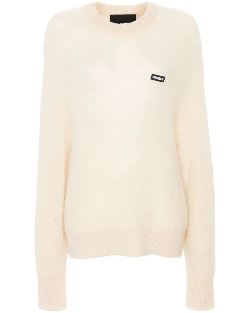 ROTATE Birger Christensen Leichter Pullover mit Logo - Nude Nude