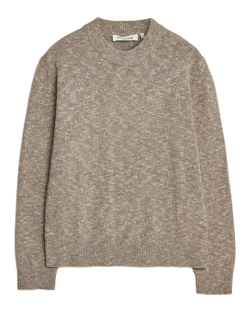 Sunflower Moon Speckled mouliné-yarn sweater - Braun Braun