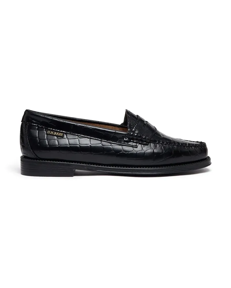 G.H. Bass & Co. Easy Weejuns crocodile-effect loafers - Schwarz Schwarz