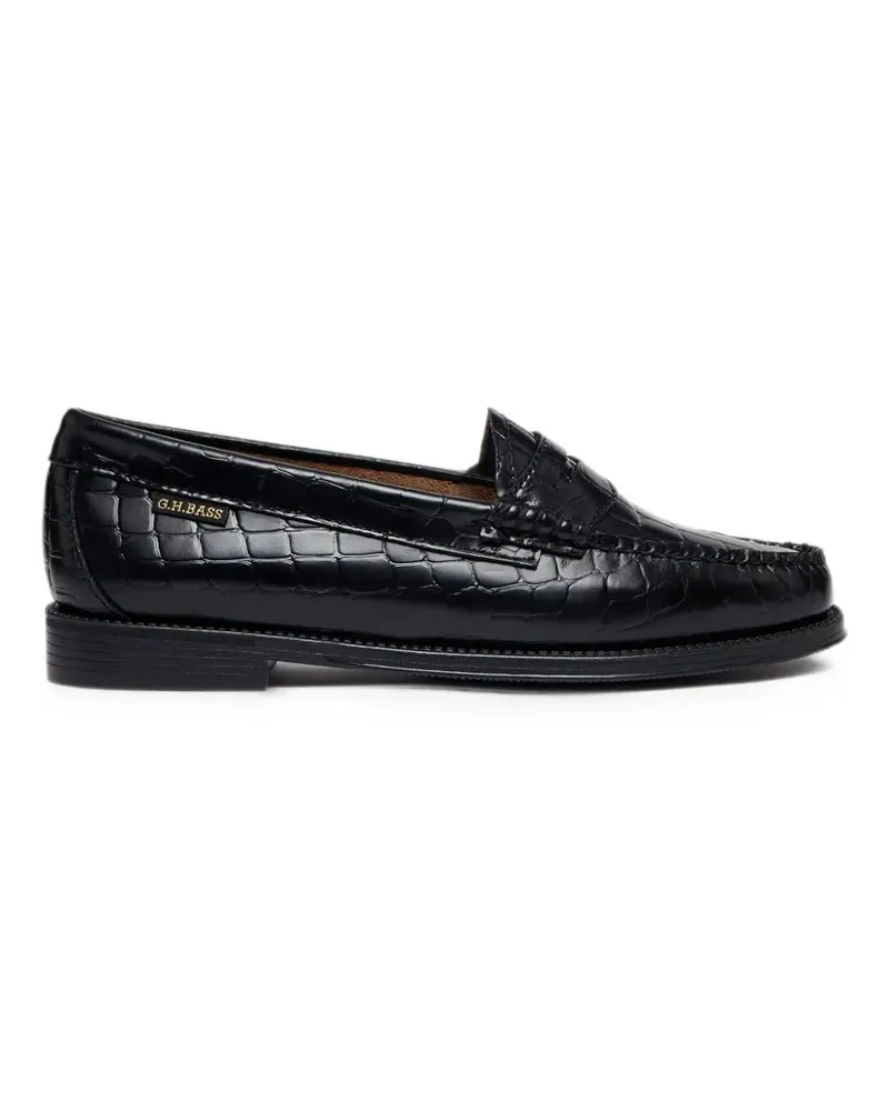 G.H. Bass & Co. Easy Weejuns crocodile-effect loafers - Schwarz Schwarz