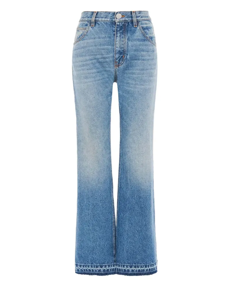 Chloé Schlagjeans mit ausgefranstem Saum - Blau Blau