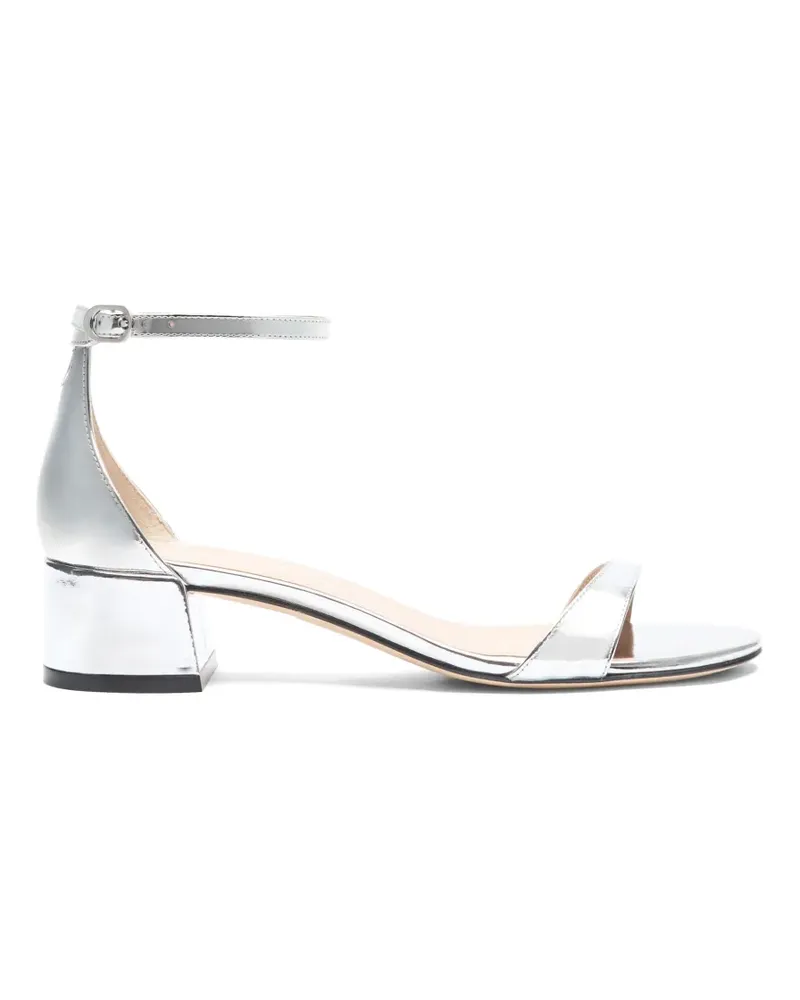 Stuart Weitzman Nudist Block leather sandals - Silber Silber