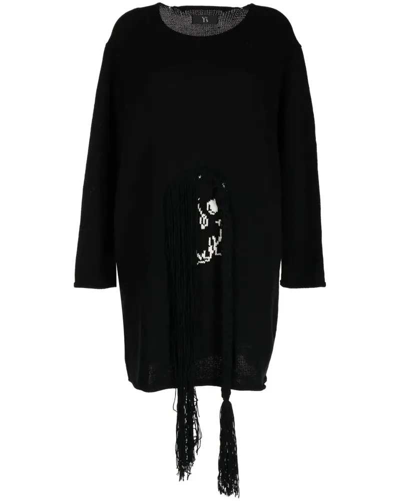 Yohji Yamamoto Intarsien-Pullover - Schwarz Schwarz