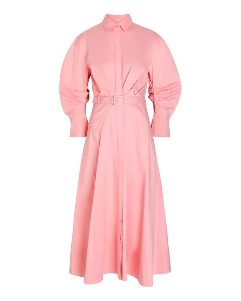 Rebecca Vallance Dianthe belted puff-sleeve midi dress - Rosa Rosa