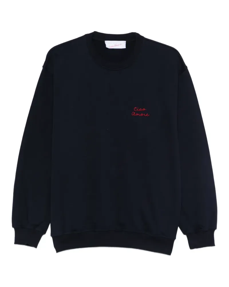 Giada Benincasa embroidery long-sleeve sweatshirt - Blau Blau