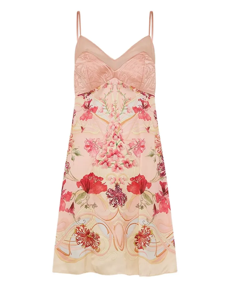 Camilla Blossom and Brushstrokes-print dress - Rosa Rosa