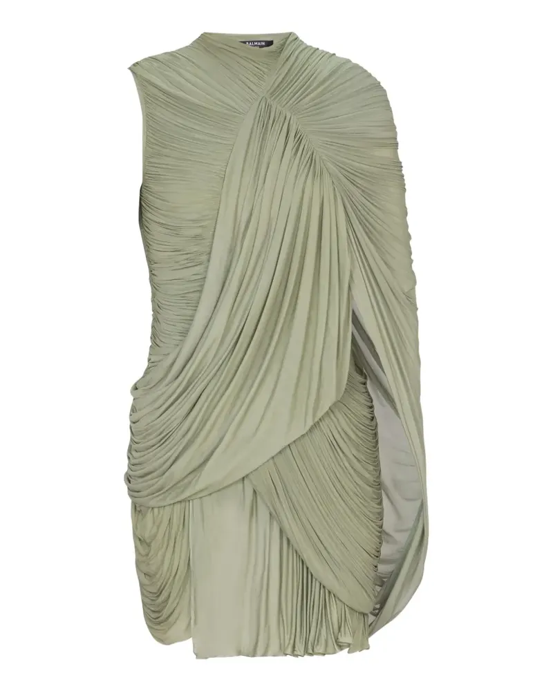 Balmain Drapiertes Kleid - Grün Grün