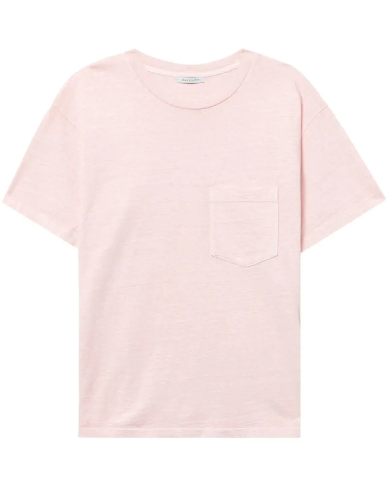 John Elliott + Co T-Shirt mit Brusttasche Rosa