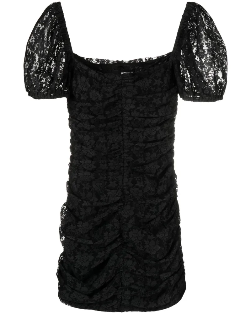 ROTATE Birger Christensen Minikleid mit Puffärmeln - Schwarz Schwarz