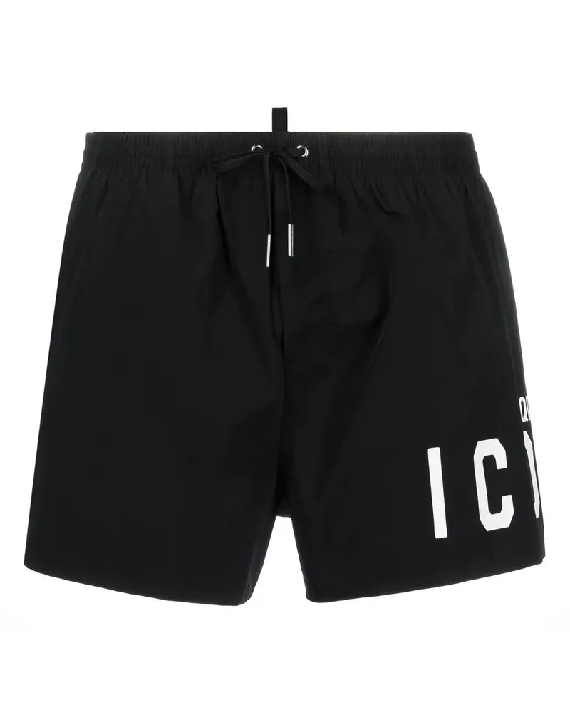 Dsquared2 Icon Badeshorts - Schwarz Schwarz