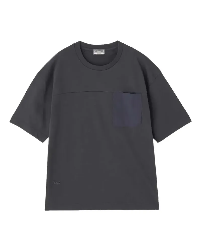 Herno chest-pocket panelled T-shirt - Blau Blau