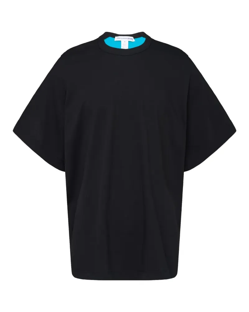 Comme des Garçons T-Shirt in Colour-Block-Optik - Schwarz Schwarz