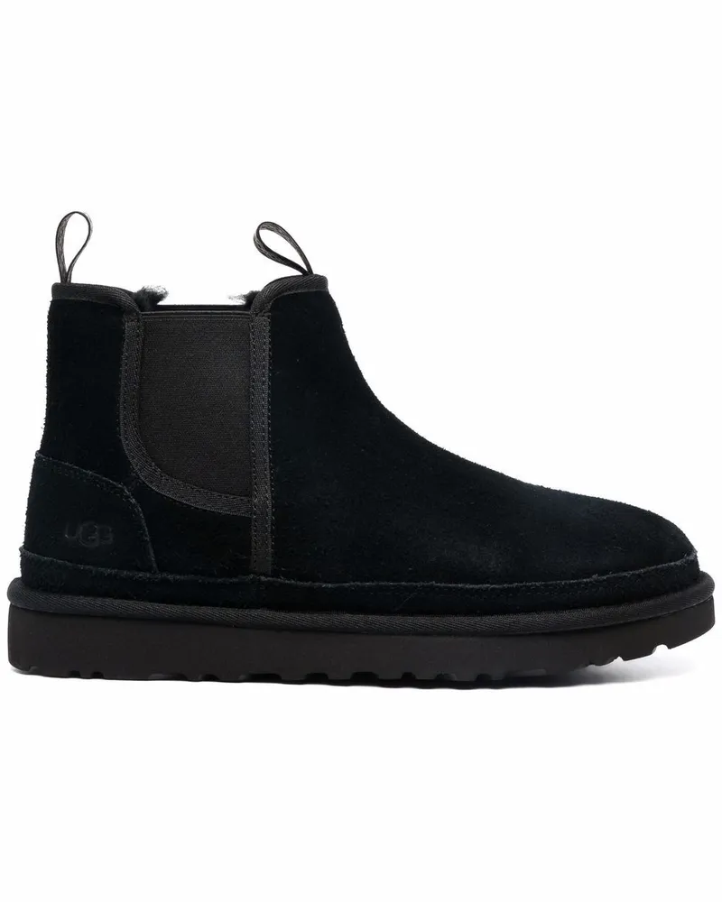 UGG Shearling-Stiefel mit Logo-Prägung - Schwarz Schwarz