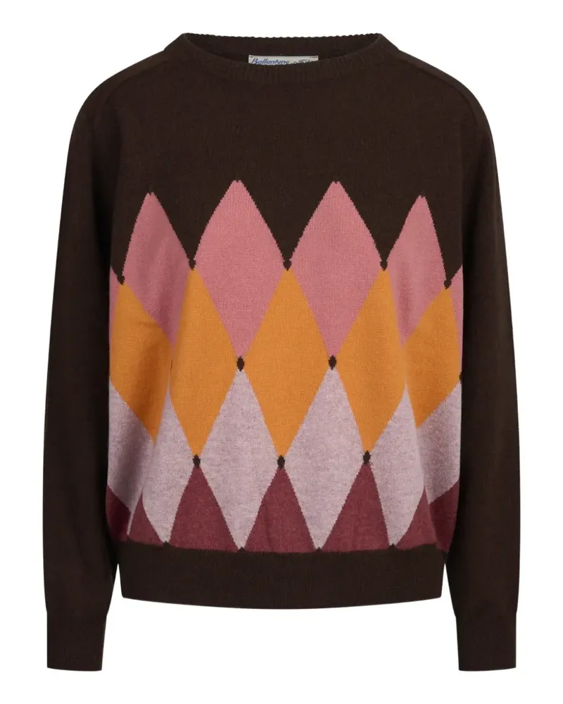Ballantyne Pullover mit Argyle-Intarsie - Braun Braun