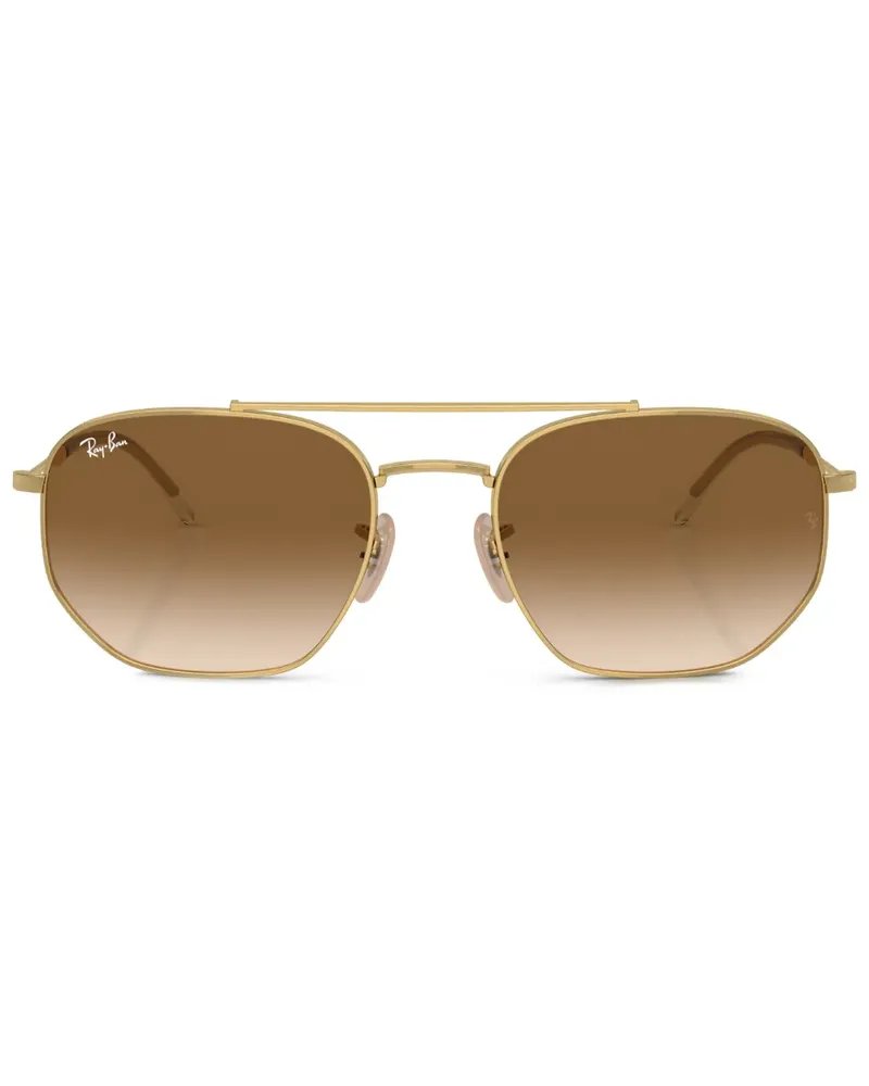 Ray Ban Sonnenbrille mit eckigem Gestell - Gold Gold
