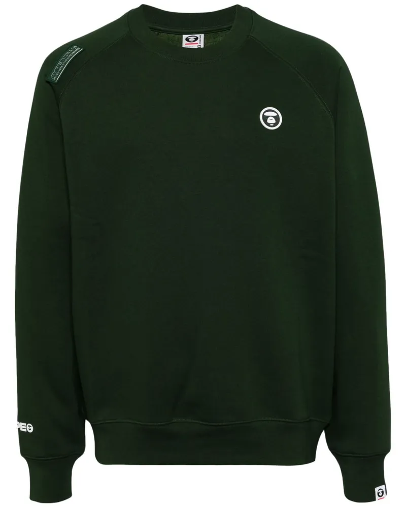 BAPE Sweatshirt mit Logo-Patch - Grün Grün