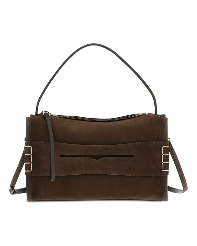 J.W.Anderson Mittelgroße Loafer Schultertasche aus Wildleder - Braun Braun