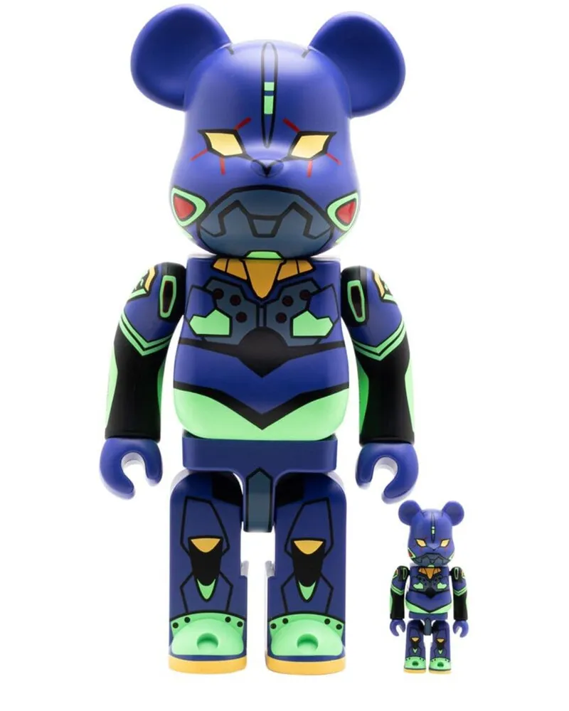 Medicom Toy Evangelion Unit 1 New Paint Version BE@RBRICK 100% und 400% Figuren-Set Violett